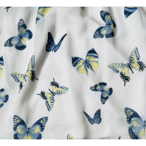 NEW Disney Alice Through The Looking Glass White Dress Blue Butterfly Lace Sz S - Picture 6 of 6